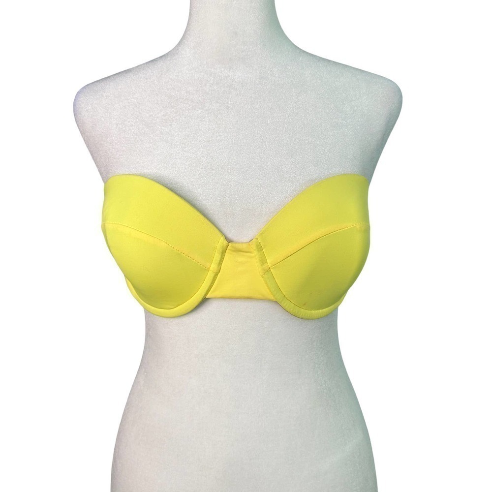 L Space Yellow Bandeau Bikini Top Size Medium